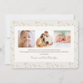 Boho Hete Luchtballon Sky Geboorte Aankondiging (Achterkant)