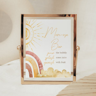 Boho Hier Komt De Zoon Baby shower Moeder Osa Bar Poster