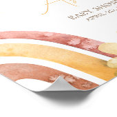 Boho Hier Komt De Zoon Baby shower Welkom Poster (Hoek)