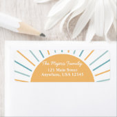 Boho Hier komt het Zoon Baby shower Etiket (Insitu)