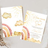 Boho Hier komt het Zoon Baby shower Kaart