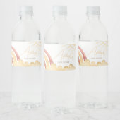 Boho Hier komt het Zoon Baby shower Waterfles Etiket (Flessen)