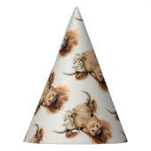 Boho Highland Koe Kinderen Verjaardag Feesthoedjes (Links)