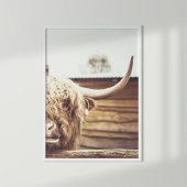Boho Highland Koe Wall Art Poster