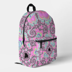 Boho Hippie Eenhoorn Pastel Mandelbrot Fractal Bedrukte Rugzak
