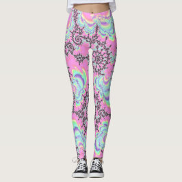 Boho Hippie Eenhoorn Pastel Mandelbrot Fractal Leggings