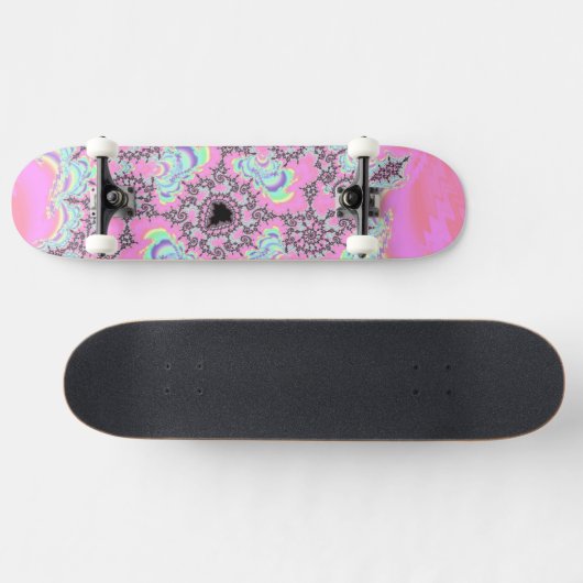 Boho Hippie Eenhoorn Pastel Mandelbrot Fractal Skateboard (Horizontaal)
