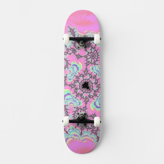 Boho Hippie Eenhoorn Pastel Mandelbrot Fractal Skateboard (Voorkant)