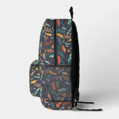 Boho Hippie Feather Pattern Bedrukte Rugzak (Rechts)