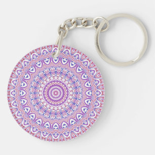 Boho Hippie Funky Groovy Boheemse Kaleidoscoop Sleutelhanger