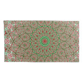 Boho Hippie Funky Trippy  Kerst Mandala Kussensloop (Achterkant-Rechts)