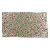 Boho Hippie Funky Trippy  Kerst Mandala Kussensloop (Achterkant-Links)