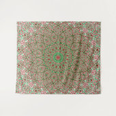 Boho Hippie Funky Trippy  Kerst Mandala Wandkleed (Voorkant (horizontaal))