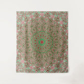 Boho Hippie Funky Trippy  Kerst Mandala Wandkleed (Voorkant)