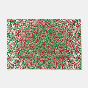 Boho Hippie Funky Trippy Sieraad Kerst Mandala Deurmat