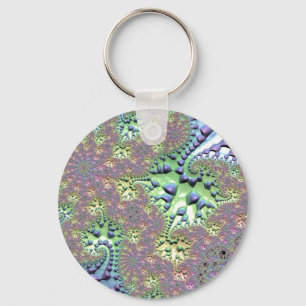 Boho Hippie Groovy Glimmende Kleurrijke Regenboog Sleutelhanger