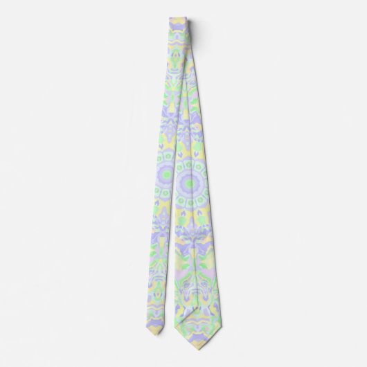 Boho Hippie Groovy Quirky Kleurrijke Zachte Pastel Stropdas (Achterkant)