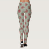 Boho Hippie Heart Flowers Leggings (Achterkant)