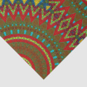 Boho Hippie Red Yellow Blue Tribal Ethnic Tissuepapier (Detail)