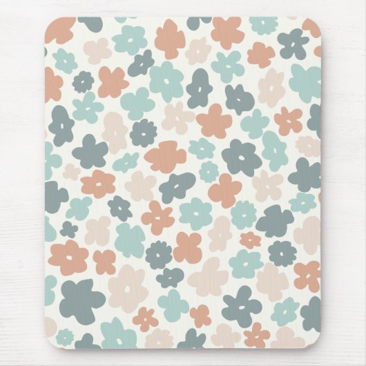 Boho hippie retro pastel bloemen iPad mini cover Muismat (Voorkant)
