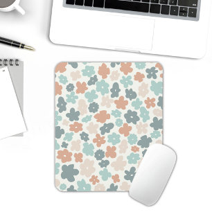 Boho hippie retro pastel bloemen iPad mini cover Muismat
