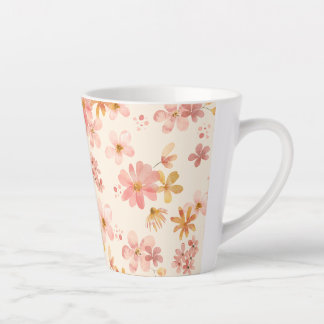 Boho hippie rustic aardse natuurlijke bloemen latte mok