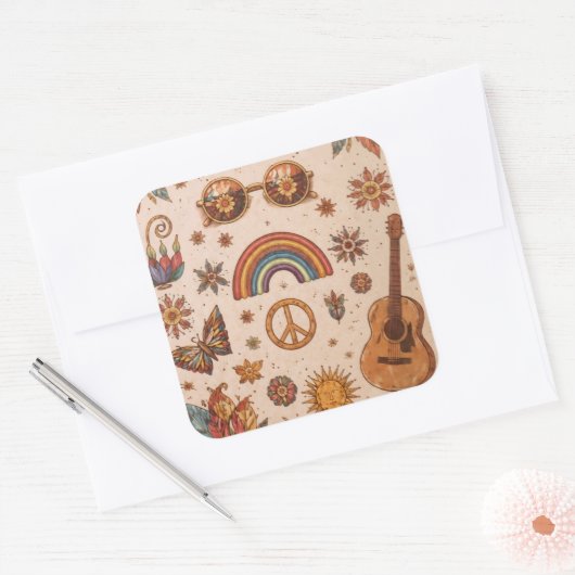 Boho hippie sticker (Envelop)