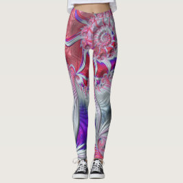 Boho Hippie Trippy Funky Nautilus Spiraal Fractal Leggings
