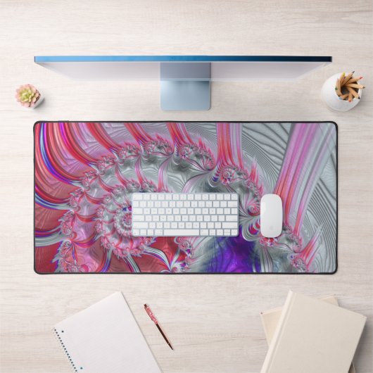 Boho Hippie Trippy Funky Nautilus Spiral Fractal (Bureau 1)