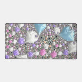 Boho Hippie Trippy Groovy Kleurrijke Pastel Fracta Bureaumat (Voorkant)