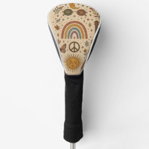 Boho Hippie Vintage Retro Golfhoofden