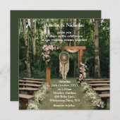 Boho Hippie Wedding Kaart (Voorkant / Achterkant)