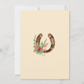 Boho Hoefijzer Wildflower Dertigste Verjaardag Kaart (Achterkant)