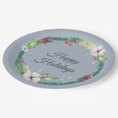 Boho Holiday Wreath Papieren Bordje (Gekanteld)