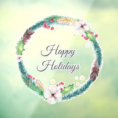 Boho Holiday Wreator Raamsticker (Vel 3)