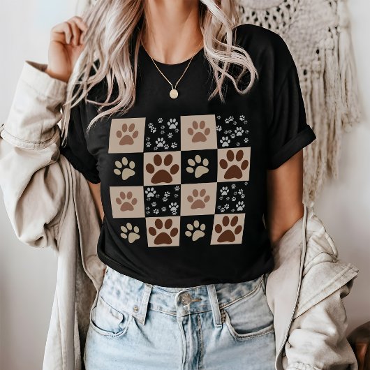 Boho Hond & Kat Paw Geruite T-shirt