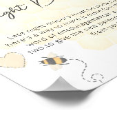Boho Honey Baby shower Late Night Luiers Poster (Hoek)