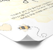 Boho Honey Bee Baby shower Pacifier Hunt Poster (Hoek)