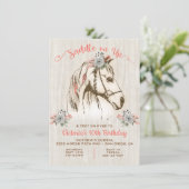 Boho Horse Anniversaire Fête Invitation (Debout devant)