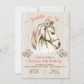 Boho Horse Anniversaire Fête Invitation (Devant)