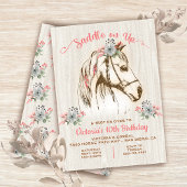Boho Horse Anniversaire Fête Invitation