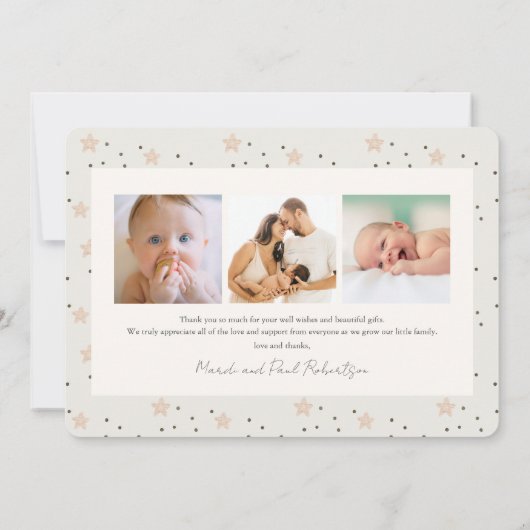 Boho Hot Air Ballotte Sky Faire-part de naissance (Dos)