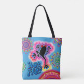 Boho Hot Frog Surf psychedelische Canvas tas blues (Achterkant)