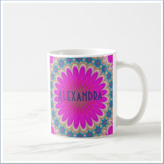 Boho Hot Pink Mandala Koffiemok