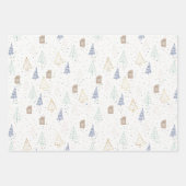 Boho House en Trees Kerstmis Inpakpapier Vel (Voorkant 2)