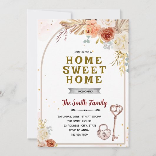 Boho housewarming party Invitation (Devant)