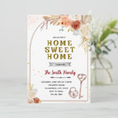Boho housewarming party Invitation Kaart (Staand voorkant)