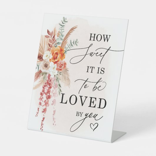 Boho How Sweet It Is Mariage Dessert Table Panneau (Recto)