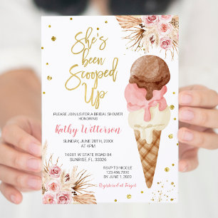 Boho Ice Cream nuptiale douche Invitation