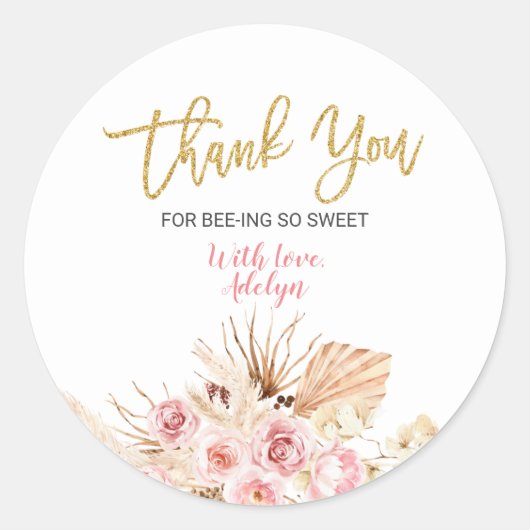 Boho Ijs Thank You dat je hier bent Stickers (Voorkant)